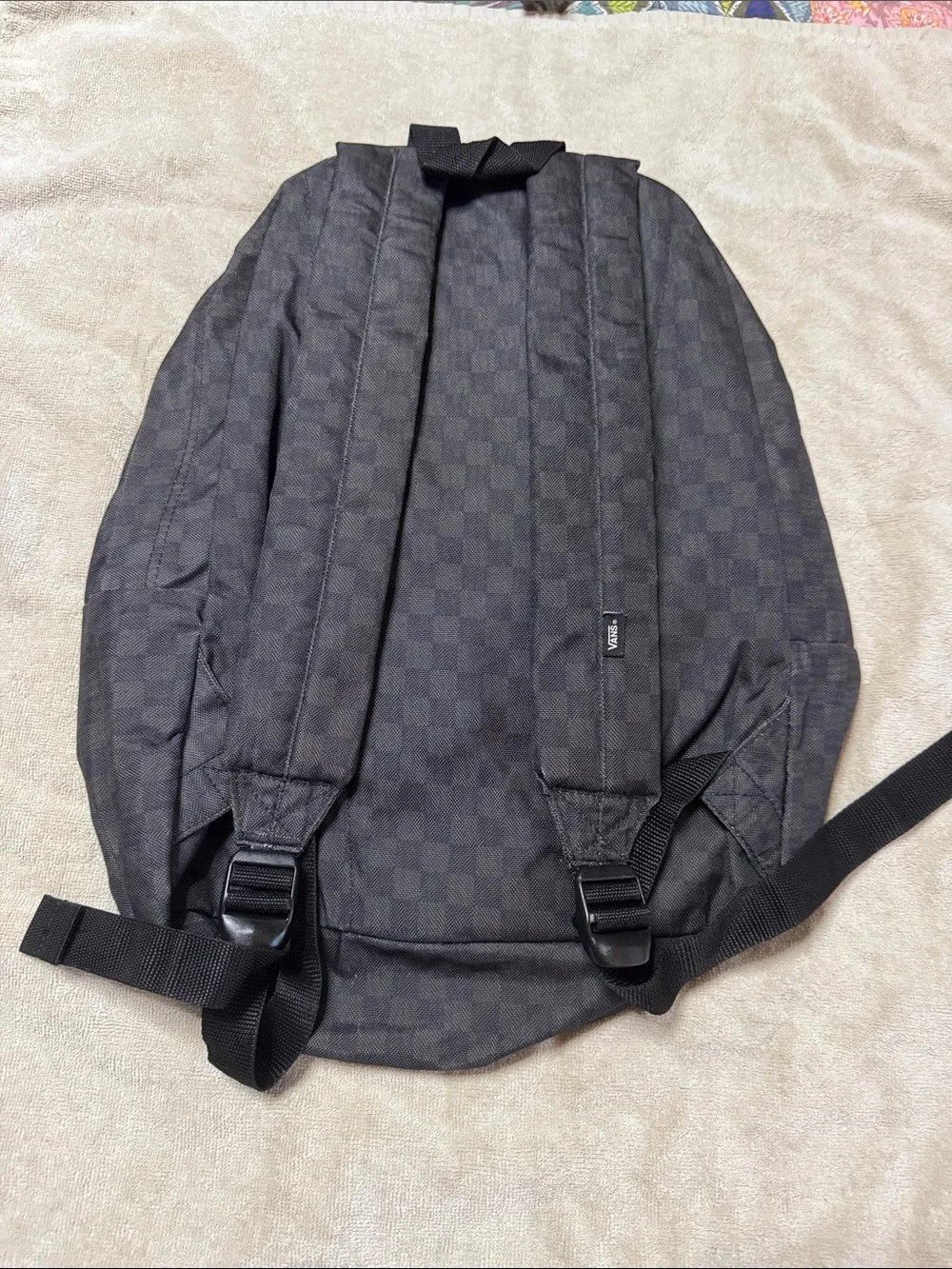 Vans Black Checkerboard Pattern Backpack